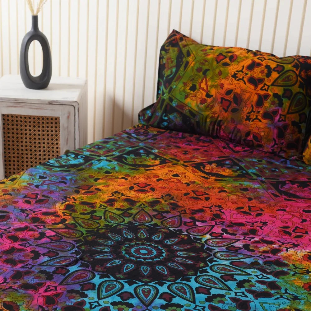 Mandala Bedsheet set with pillow covers