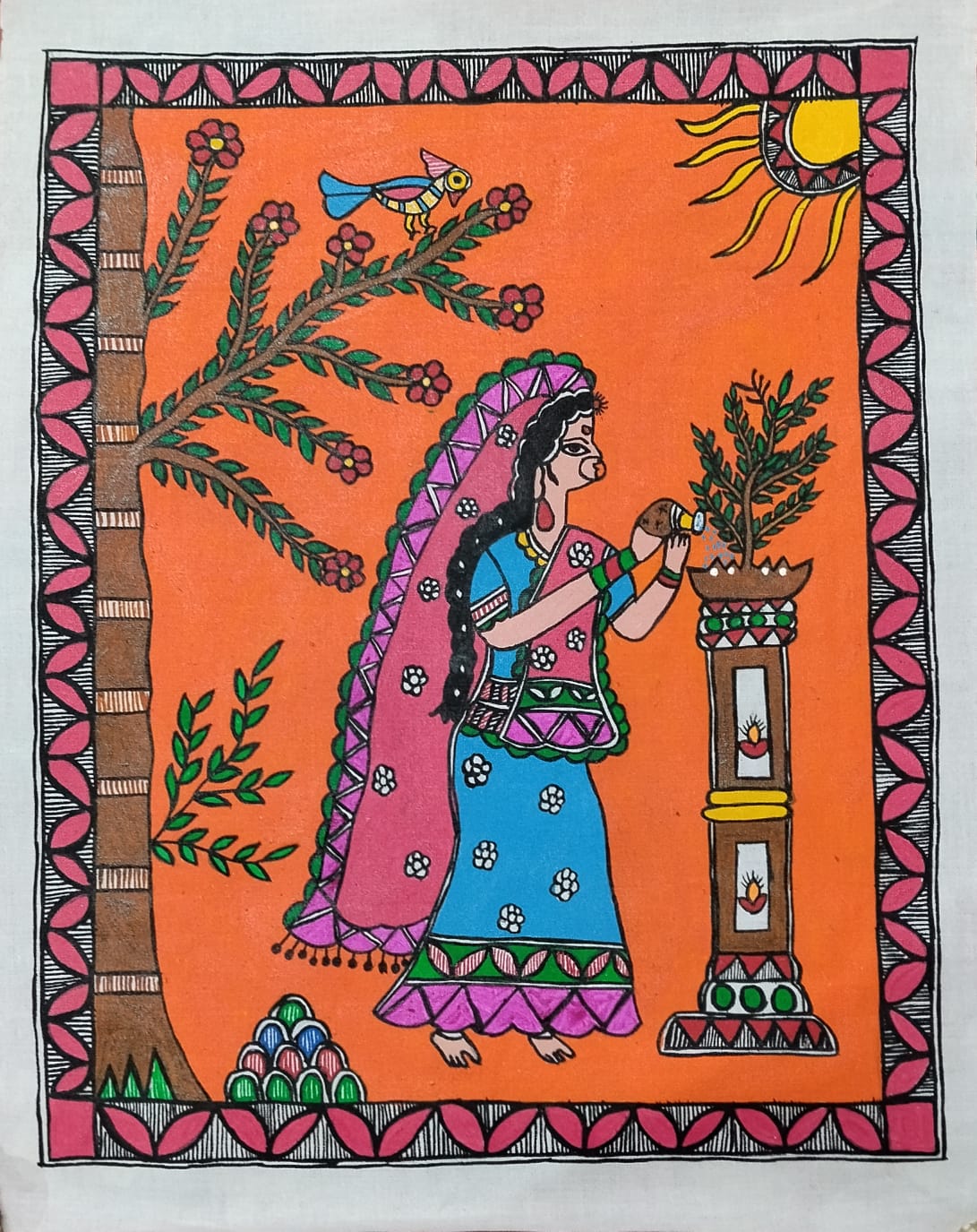 A worshipping lady