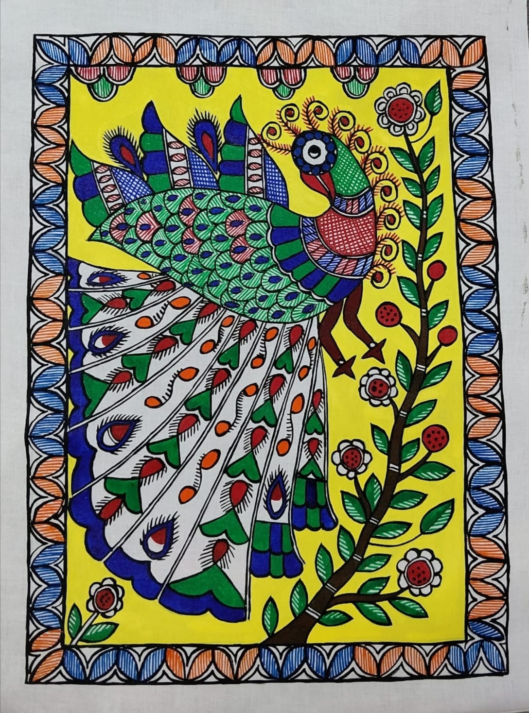 Peacock on a branch -3