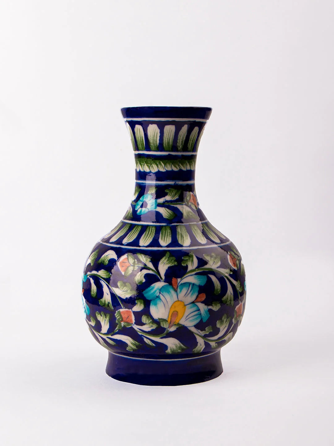 Blue Pottery Surahi Blue & Multi Colors