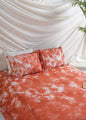 Orange Tie Dye Bedsheets with Pillow Covers