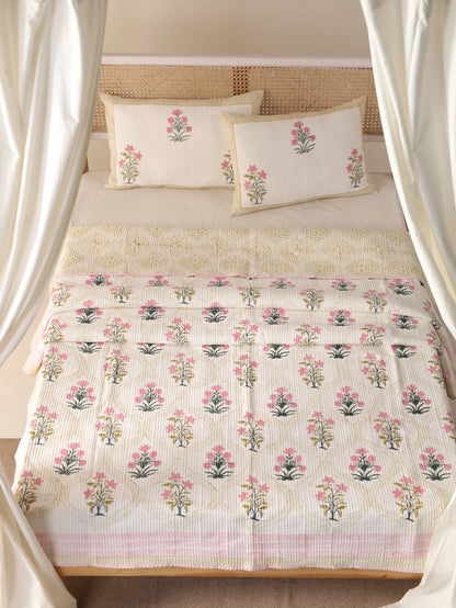 Mugal Print Cotton Soft Quilt Blanket King bed Size Cover up Quilt Blanket Throw Big Size Quilt Very Soft Natural Quilt Next day Dispatch