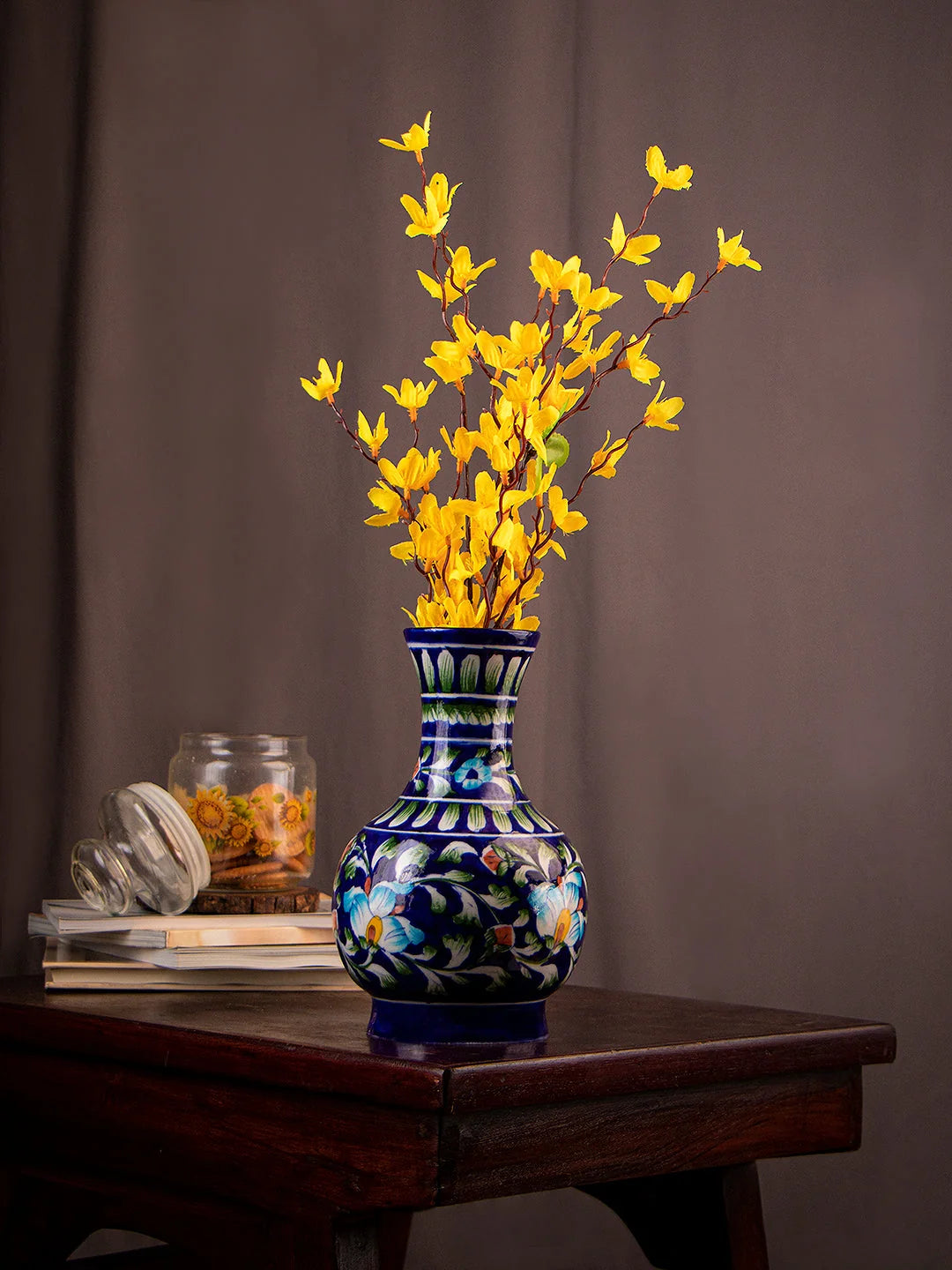 Blue Pottery Surahi Blue & Multi Colors