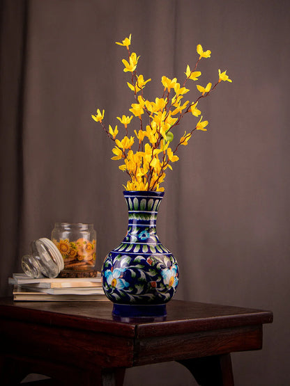 Blue Pottery Surahi Blue & Multi Colors