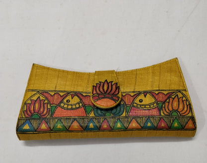 Golden color flap clutch -1