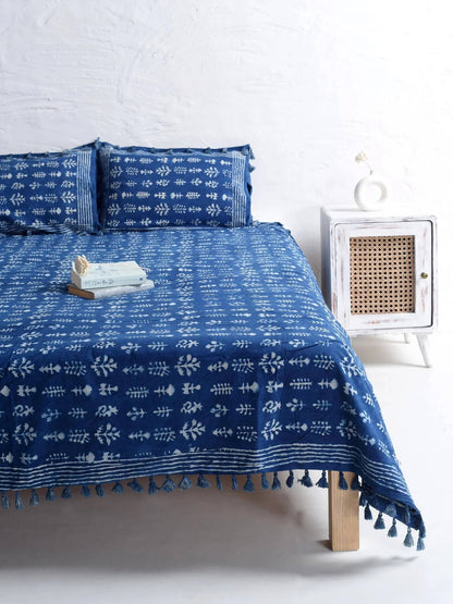 Designer Block Printed Bedsheet and Pillow Set Sold out Open image in full screen