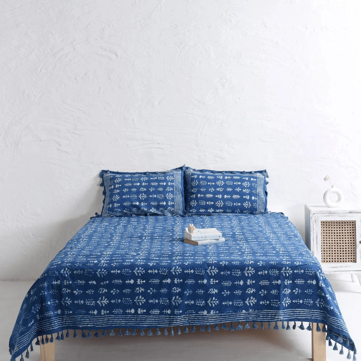Designer Block Printed Bedsheet and Pillow Set Sold out Open image in full screen