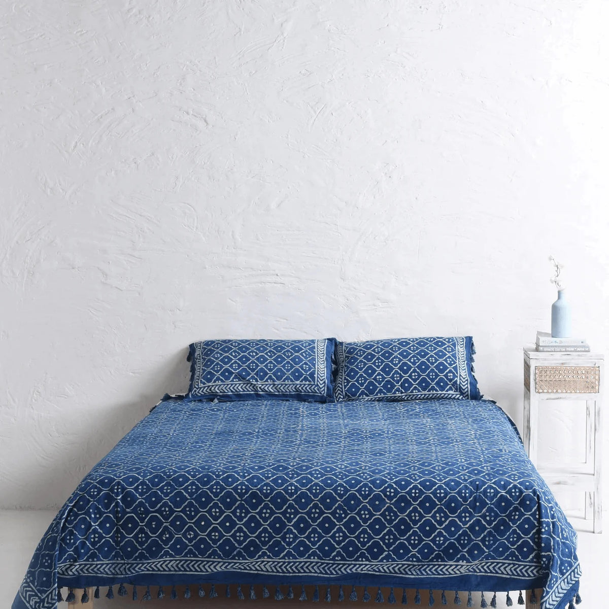 Handmade Reversible Block Printed Bedsheet and Pillow Set
