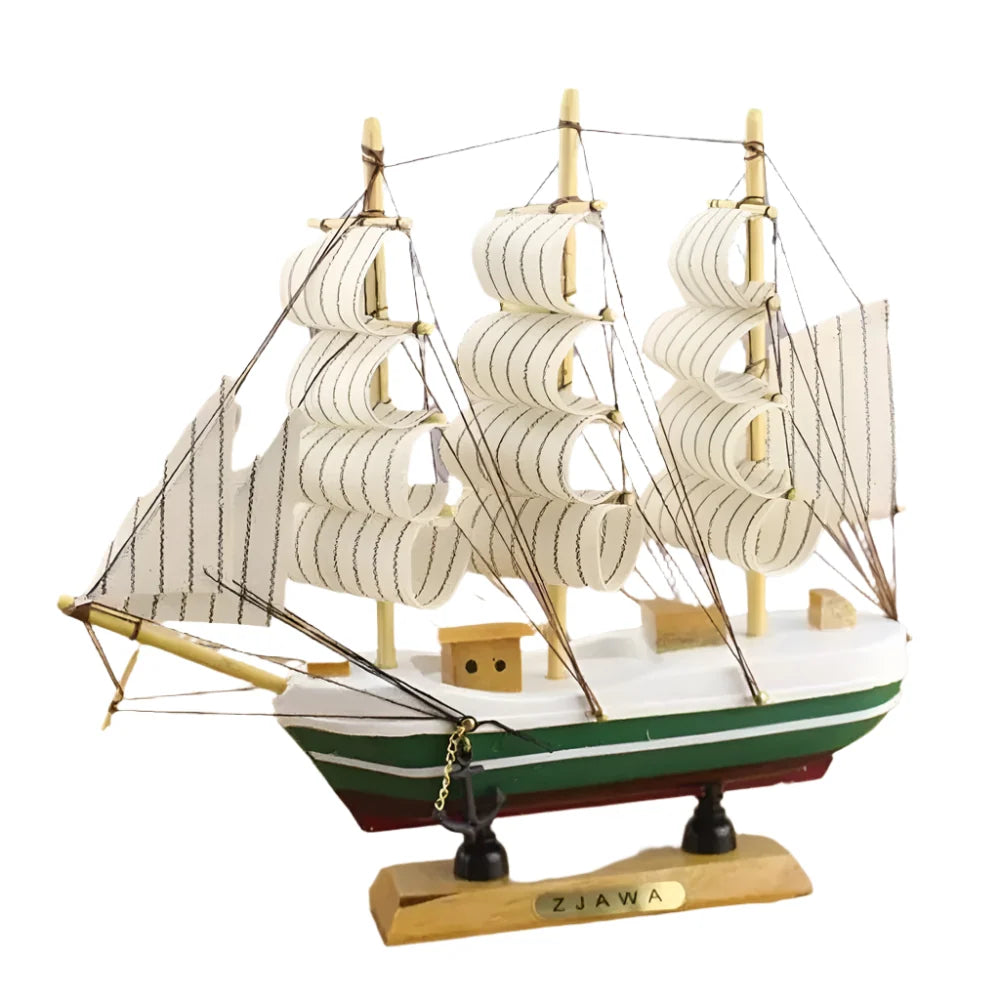 Wooden Sailing Ship Showpiece