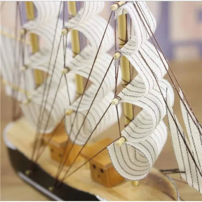 Wooden Sailing Ship Showpiece