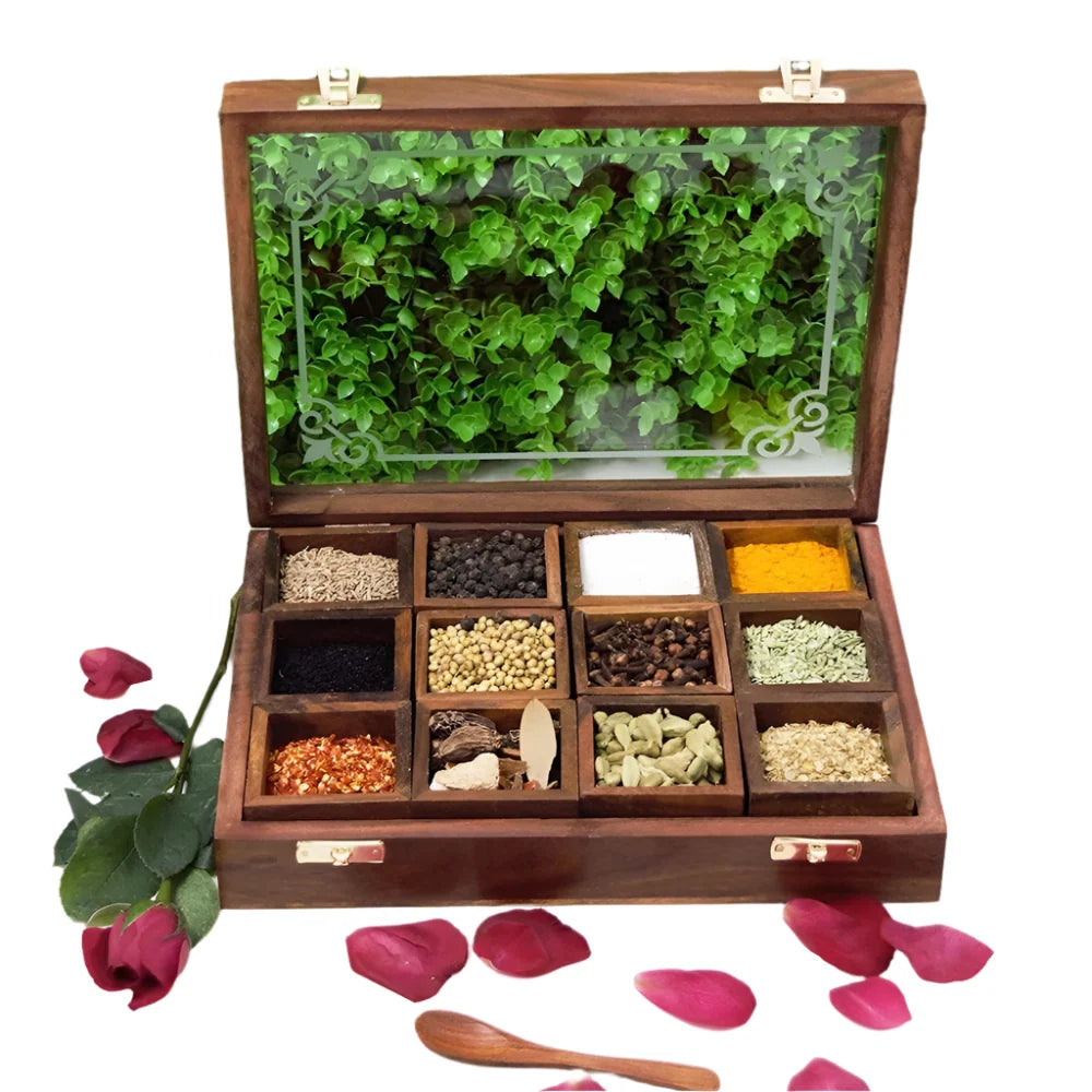 Wooden Spice Box