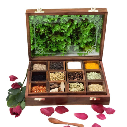 Wooden Spice Box