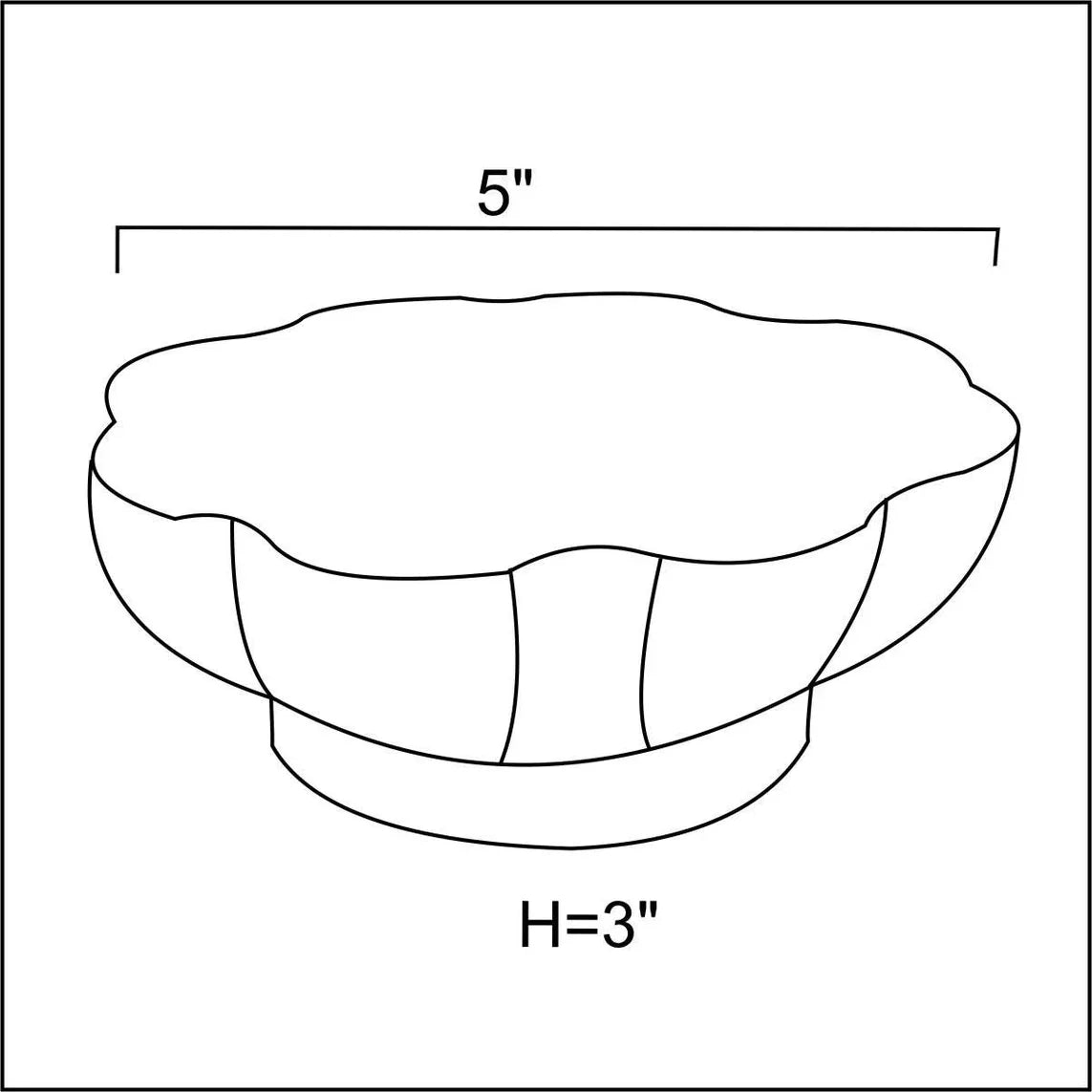 Lotus Leaf Blue Pottery Bowl