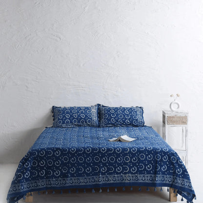 Premium Quality Block Printed Bedsheet and Pillow Set