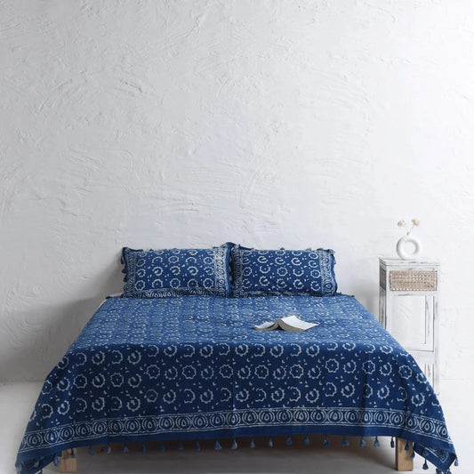 Premium Quality Block Printed Bedsheet and Pillow Set