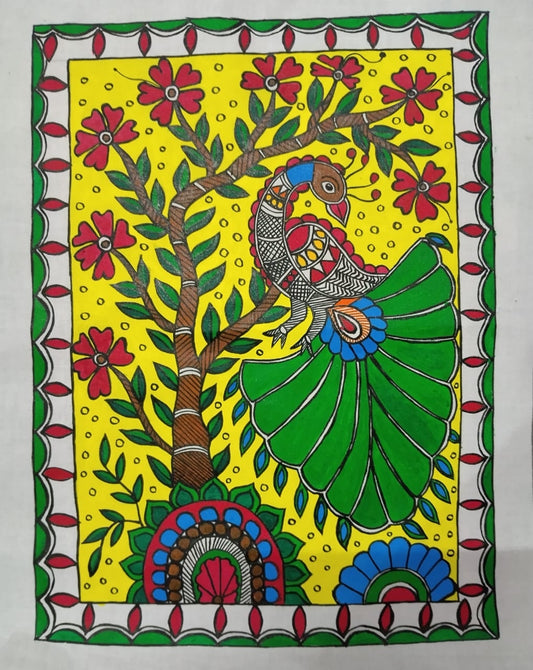 Peacock on a branch -2