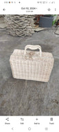 Handmade Wicker Baskets and Woven Storage Suitcase