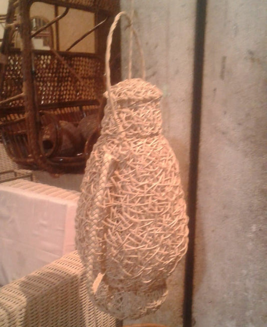 Handwoven Natural Wicker Decorative Hanging Lamp