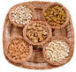 Handmade Wicker Dry Fruit Basket with 5 Compartments