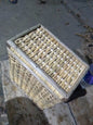Handwoven Cane Storage Basket with Lid