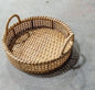 Natural Cane Woven Basket with Handles