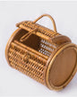 Handwoven Cane Rattan Barrel Bag