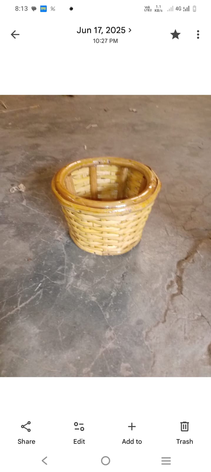 Handmade Woven Bamboo Basket / Planter