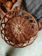 Handmade Decorative Cane Basket Bowl
