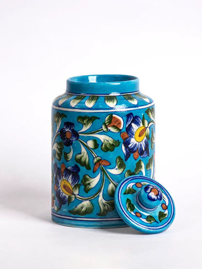 Blue Pottery Handcrafted Jar2