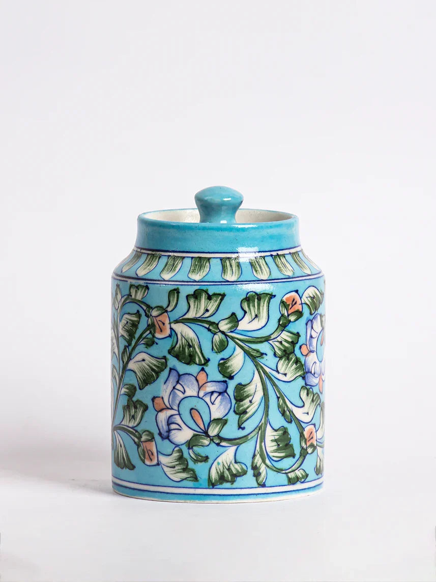 Blue Pottery Handcrafted Jar