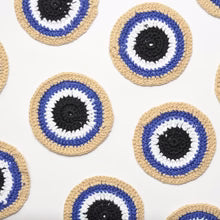 Crochet Evil Eye Coaster Set