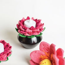 Crochet Lotus Tealight Holder