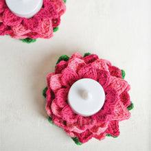 Crochet Lotus Tealight Holder