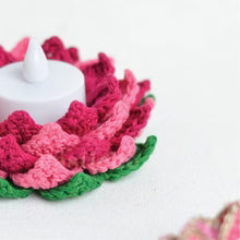 Crochet Lotus Tealight Holder