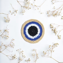Crochet Evil Eye Coaster Set