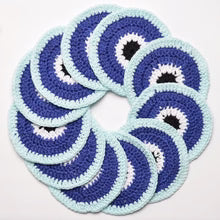 Crochet Evil Eye Coaster Set