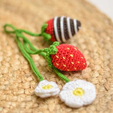 Crochet Strawberry Charm