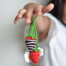 Crochet Strawberry Charm