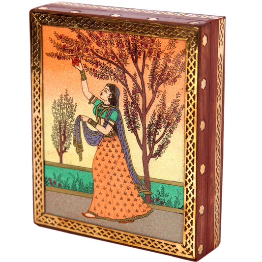 Artistic Ragini Wooden Gemstone Crafted Jewellery Box Online
