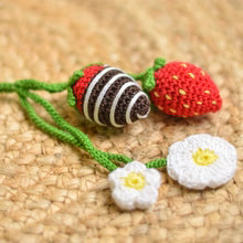 Crochet Strawberry Charm
