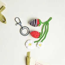 Crochet Strawberry Charm